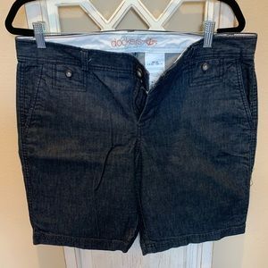 Dockers dark denim wash shorts